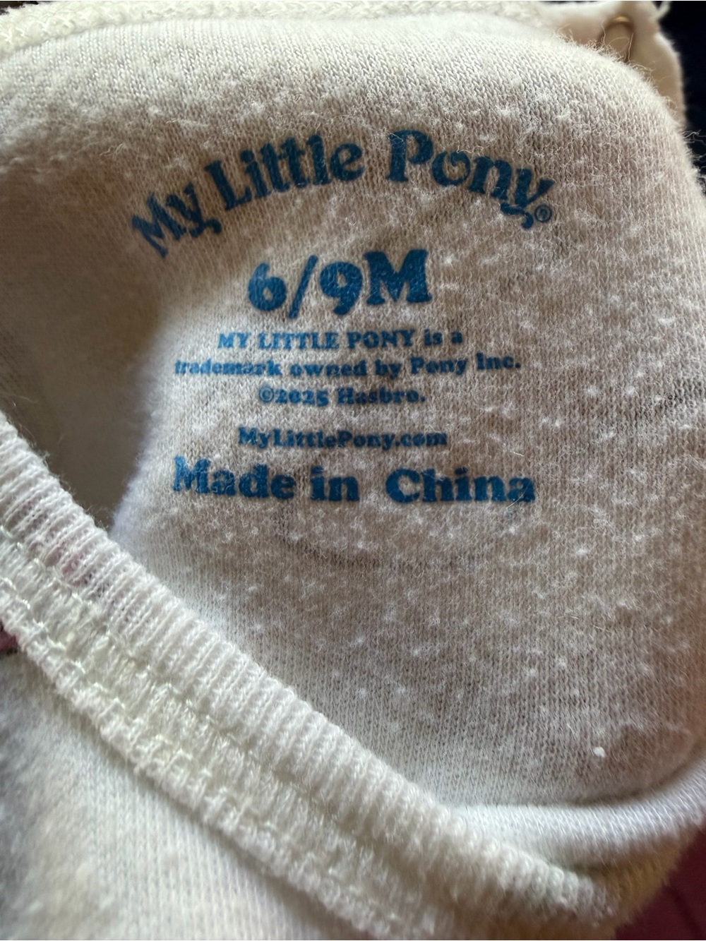My Little Pony White One-Piece with Pastel Rainbow Mane Print - Picture 3 of 5